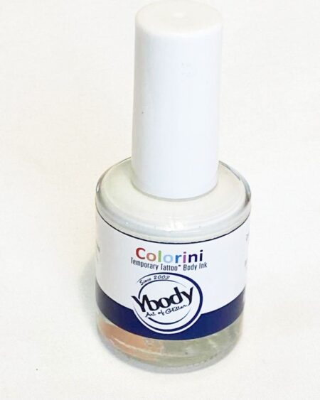 white temporary tattoo ink colorini body ink paint in glass bottle