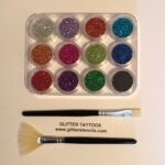 Mini Glitter 12 Pack + 2 brush set