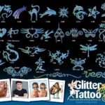 Glitter Tattoo Poster ONLY - Rare Turquoise