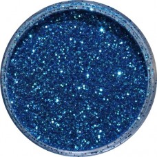 blue glitter in plastic container with screw on lids for temporary tattoos Ybody sold in Canada and USA