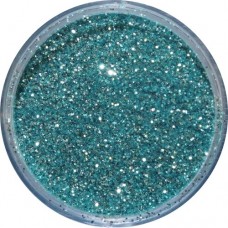 blue aqua cosmetic grade glitter in plastic container with screw on lids Ybody Canada and usa united states of america