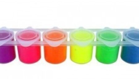 glow in the dark glitter in plastic cups with snap on lids for uv light glitter parties